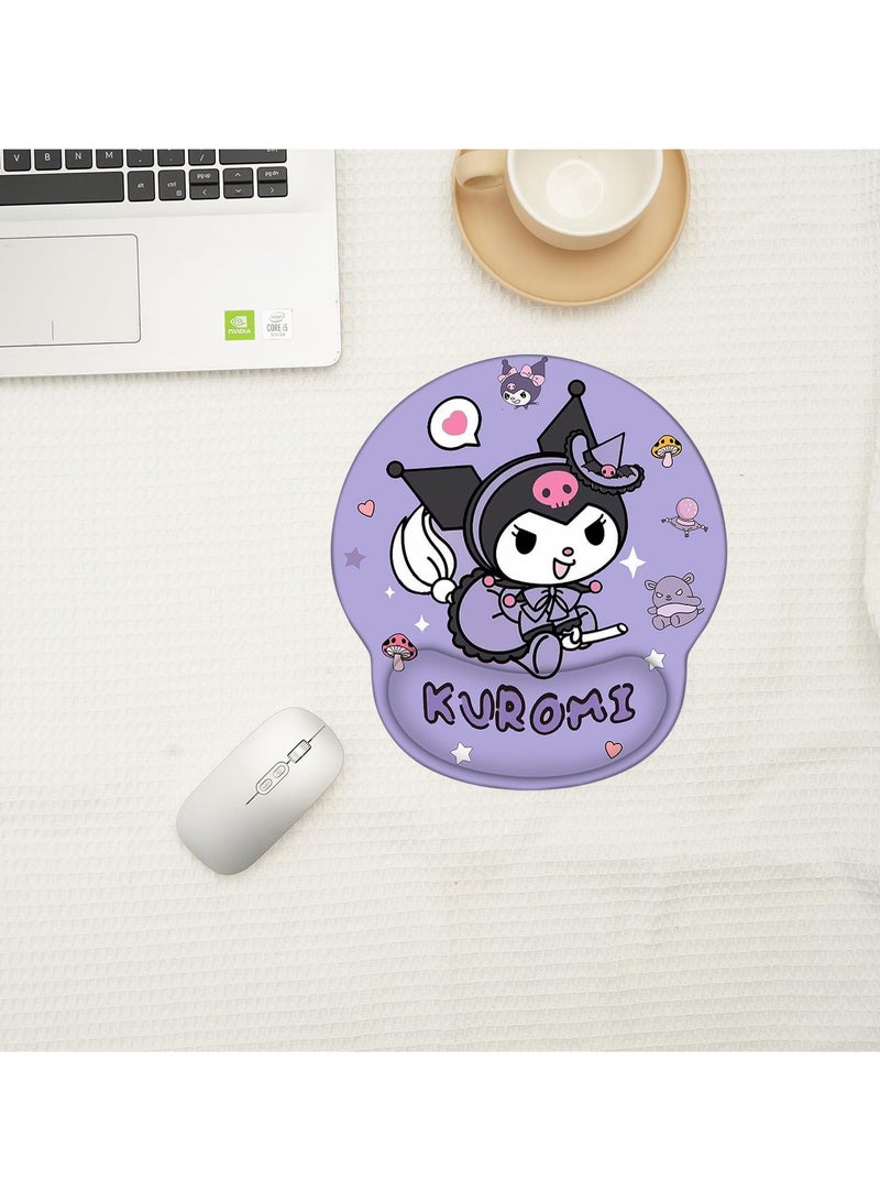 General Cute kuromi mouse pad with wrist rest support, anime desktop accessories, office supplies, ergonomic desk laptop mouse pads  - Image 4