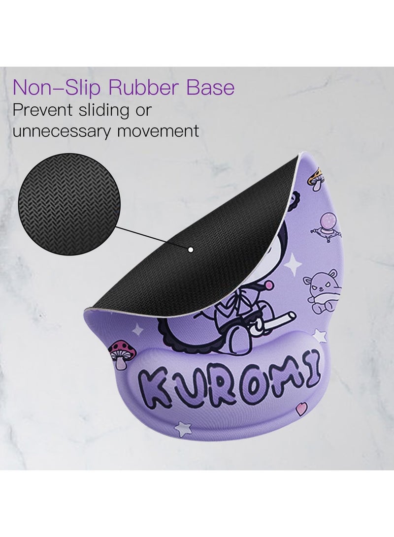 General Cute kuromi mouse pad with wrist rest support, anime desktop accessories, office supplies, ergonomic desk laptop mouse pads  - Image 5