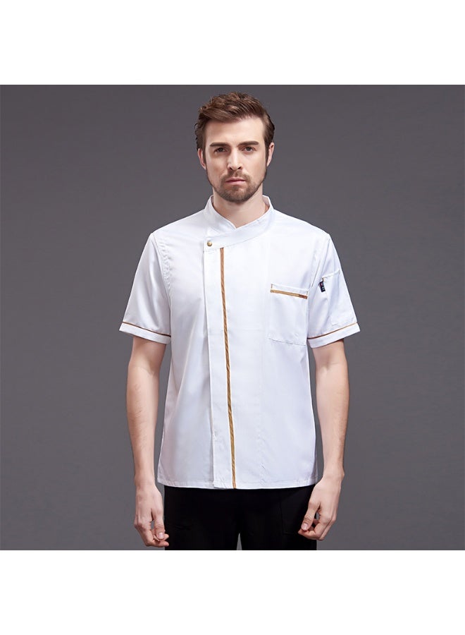 NIBEMINENT Chef Jackets French Restaurant Cafe Food Service Kitchen Cook Barber Shop Patissier Work Uniform  - Image 1