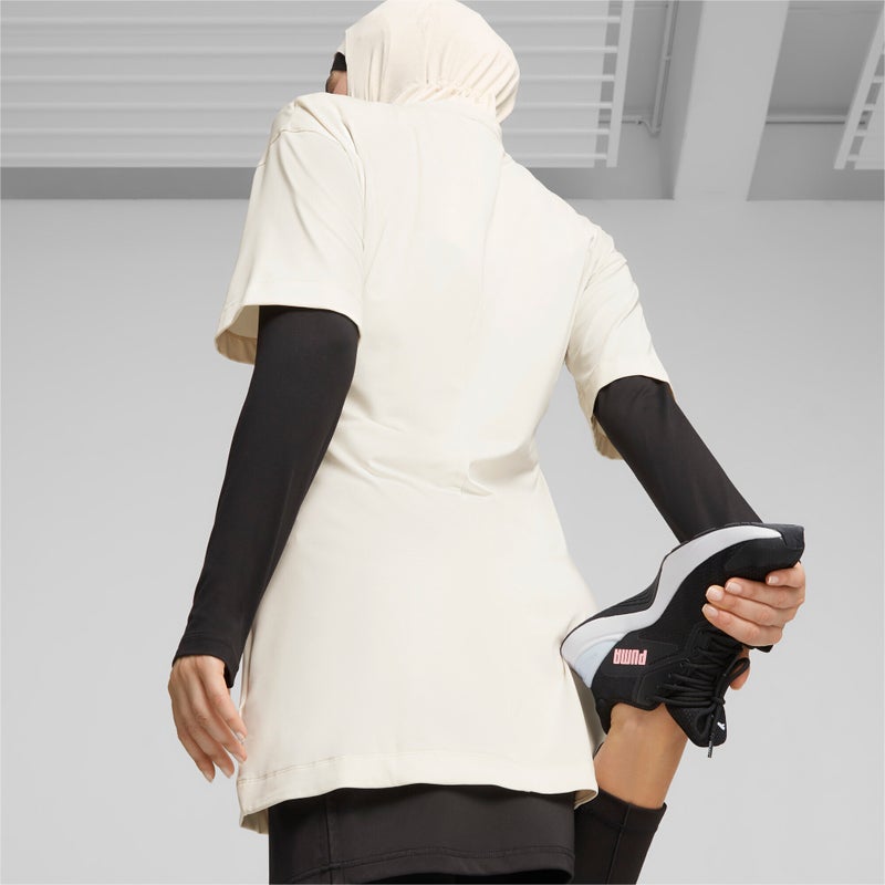 PUMA Modest Womens White Oversized Training T-shirt - Image 5