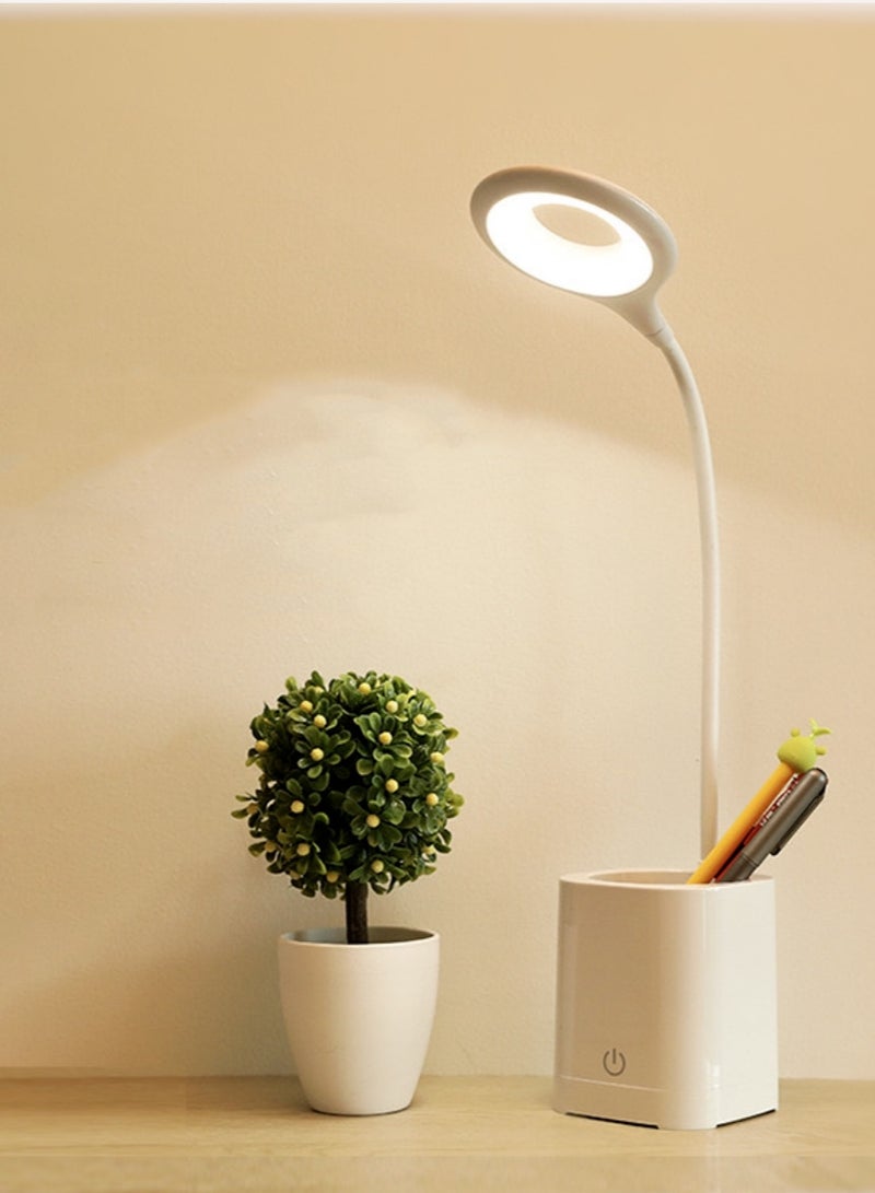 Creative Pen Holder LED Charging Folding Desk  Study Desk Lamp Tri Color Temperature Infinite Dimming 1200mAh