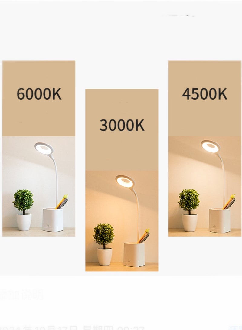 Creative Pen Holder LED Charging Folding Desk  Study Desk Lamp Tri Color Temperature Infinite Dimming 1200mAh