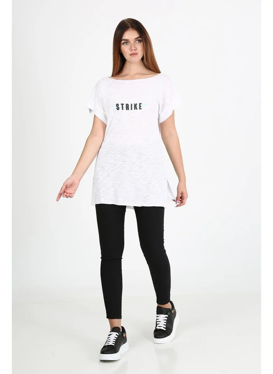 Alexander Gardi Alexandergardi Side Slit Printed T-Shirt (B21-32700)