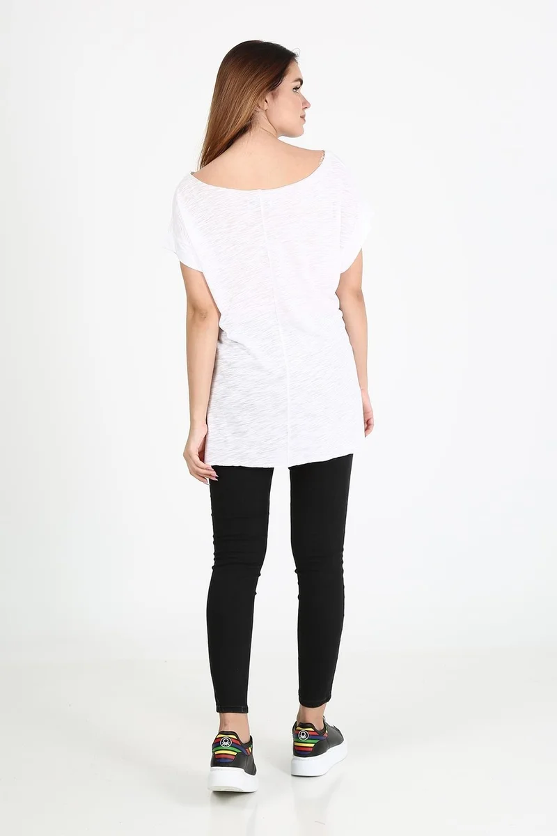 Alexander Gardi Alexandergardi Side Slit Printed T-Shirt (B21-32700)