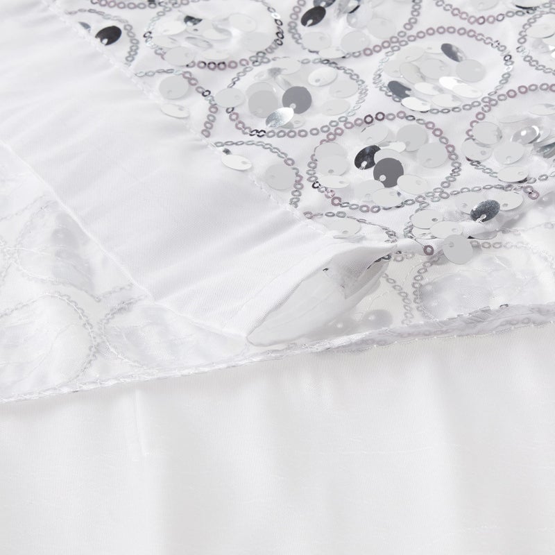 Popular Bath Sinatra White Window Curtain Classic Luxury Window Curtain Contemporary Decor White Color for Shower Unique Design Stylish Bathroom Window Curtain Decor Bling Mosaic - Image 5