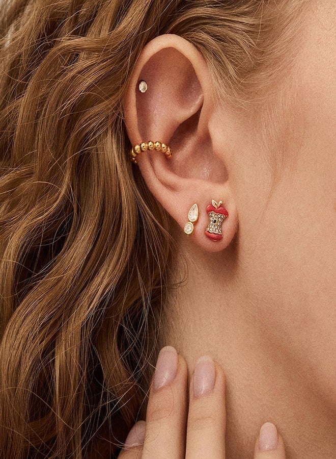 BaubleBar Cute To The Core Apple Earrings - Red - Image 2