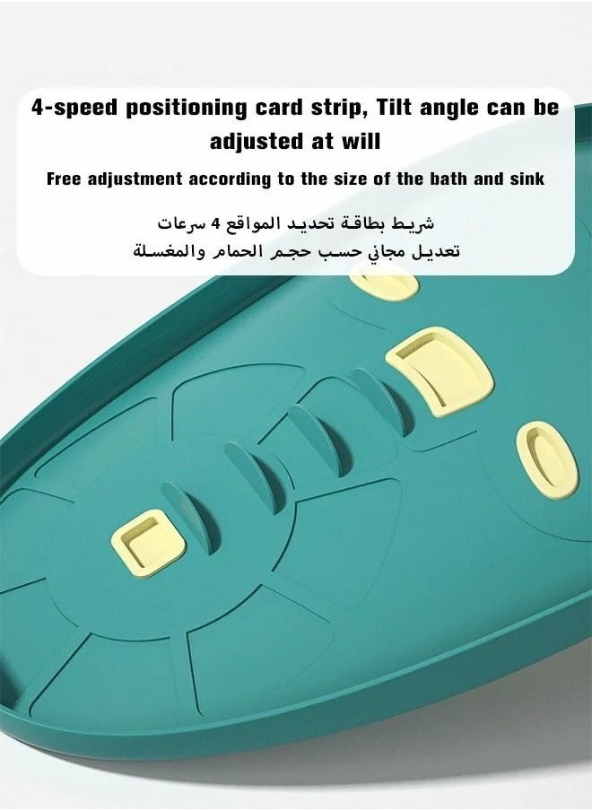 ميكسد كرسي حمام للأطفال، سهل التنظيف لمؤخرة الطفل، حوض غسيل مؤخرة الطفل مع 4 أوضاع استلقاء، آمن ومريح، مقعد غسيل سريع للأطفال من سن 0 إلى 12 شهرًا  - Image 2