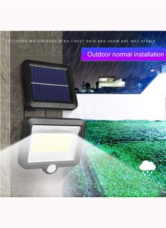 OULIYO 100COB Solar Flood Light Solar Light Outdoor with Motion Detector IP65 Waterproof 120 Lighting Angle Garden Solar Wall Light  - Image 4