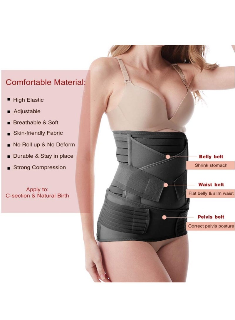 3 in 1 Postpartum Belly Wrap for Recovery and Slimming, Waist and Pelvis Support Girdle - Image 2