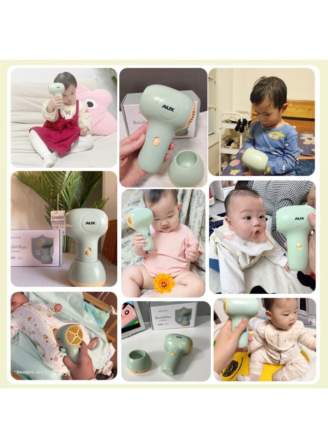 Aux Baby Hair Dryer, Wireless Rechargeable, For Newborns And Children, Hair Blower, Hair Protection, Low Radiation, Constant Temperature, Low Noise, Gentle Air Flow - Image 5