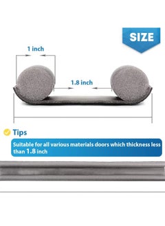 Beauenty Door Draft Stopper for Bottom of Doors Under Door Draft Noise Blocker Gap Stoppers Door Draft Guard for Bottom of Doors Adjustable Door Sweep Draft Seal Home Essentials Gadgets （Grey）  - Image 2