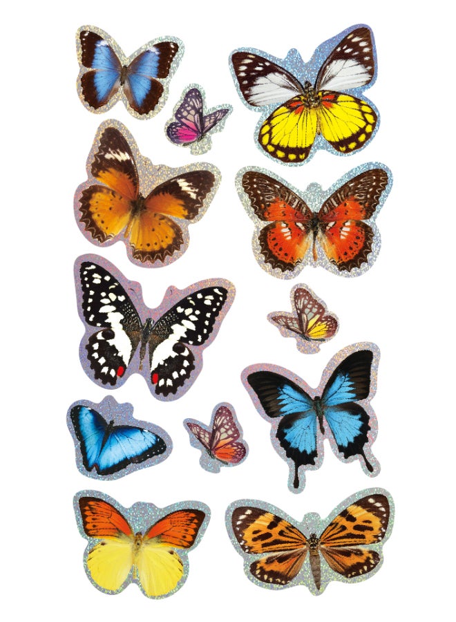 Avenir 3D Stickers 10 pack - Butterfly Multicolour | These beautiful and realistic-looking 3D stickers pop out to showcase a gorgeous collection. | ages 3+ - Image 4