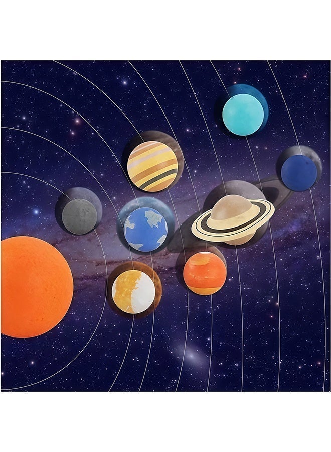 BABONA Solar System Model 9 Planet Figures Set Astronomy Educational Toy for Kids STEM Learning Space Science Playset School Project Gift - Image 2