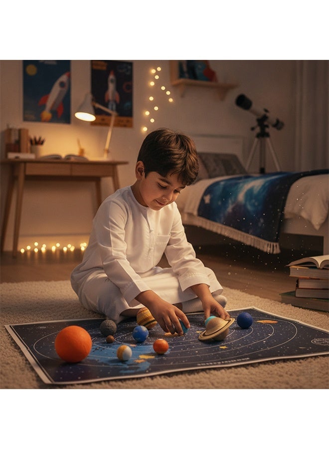 BABONA Solar System Model 9 Planet Figures Set Astronomy Educational Toy for Kids STEM Learning Space Science Playset School Project Gift - Image 4