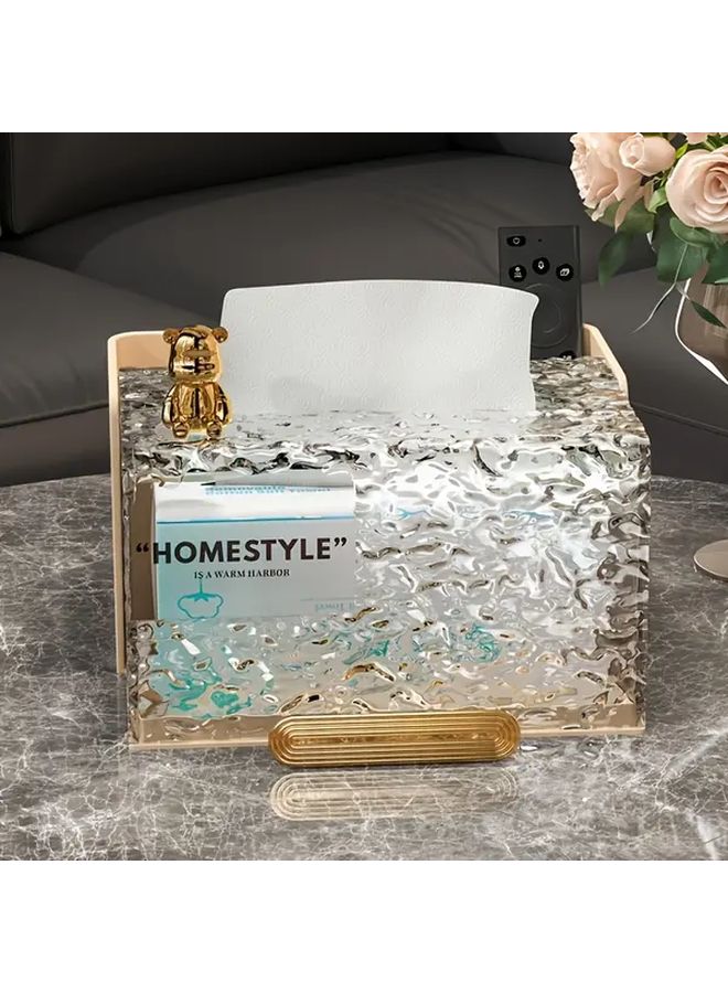 صندوق تخزين مطلي بالذهب الأخضر بثلاثة أقسام متعدد الوظائف للغرفة المعيشة، الحمام، المكتب - Image 1