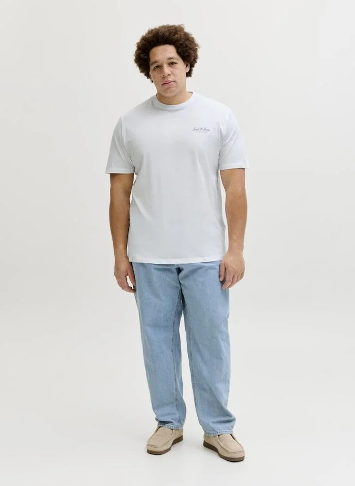 JACK & JONES  Plus Size Graphic Crew Neck T-Shirt for Men | Best Price UAE