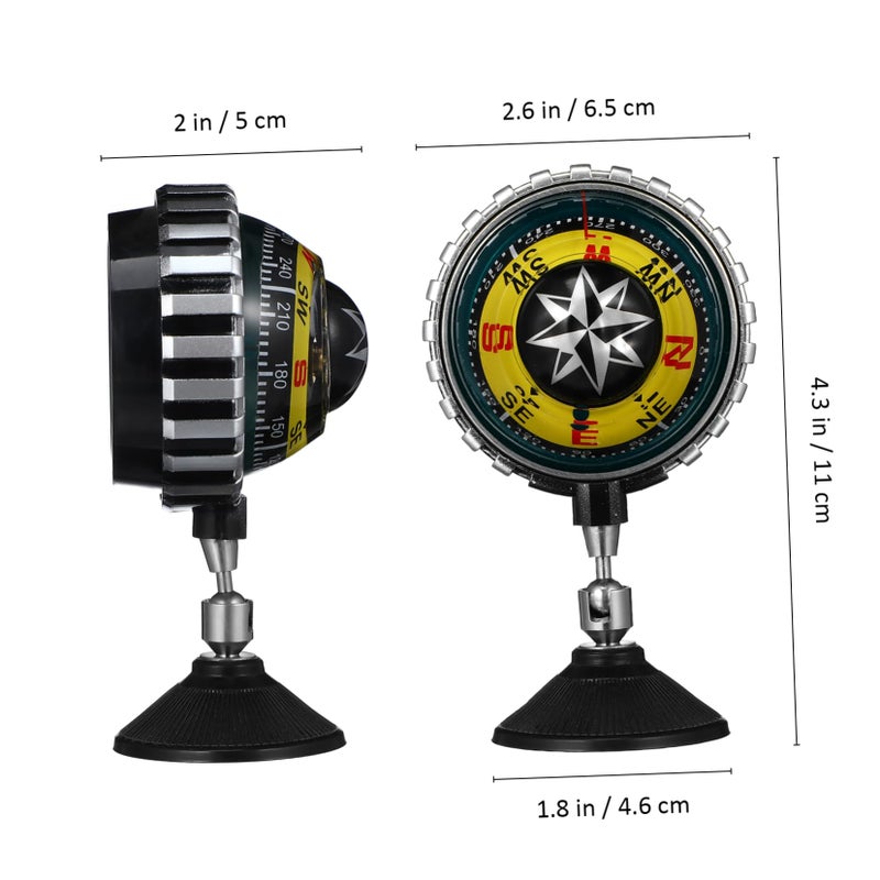 Suction Cup Dashboard Compass for Car Navigation and Interior Decoration - Image 3