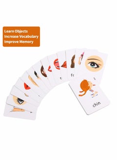 KASTWAVE Flash Cards for Toddlers Learn Bodys Fun Learning, 36 Pcs Body Parts Kids Pocket Card Baby Toys Children Pre-Kindergarten  - Image 3