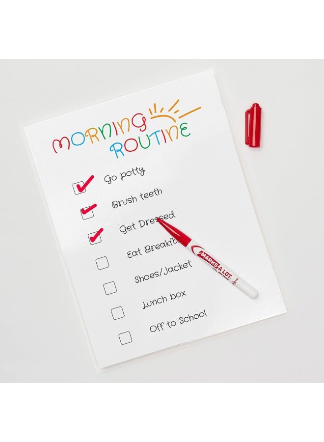 AVERY أوراق الترقق ذاتية اللصق من أفيري 73601، 9 × 12 بوصة، لاصق دائم، 50 ورقة ترقيق شفافة - Image 4