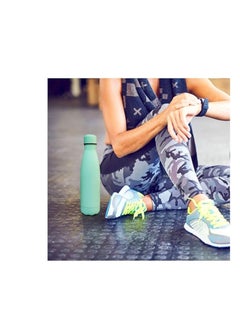 Insulated Water Bottle Double Layer Stainless Steel,Reusable Thermal mug for Hot and Cold Drinks 500ml. Mint
