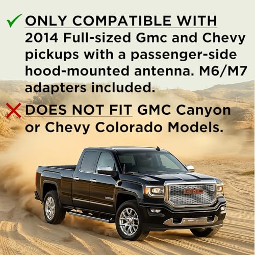 EcoAuto 50 Cal Badass Bullet Antenna® Fits Chevy Silverado & GMC Sierra Truck Accessories — Short Replacement Antenna for Trucks — Chevy Silverado 1500 Accessories — Ditch The Whip & Upgrade Your Truck - Image 5