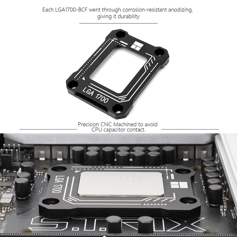 Thermalright LGA1700-BCF Black V2 CPU Anti-Bend Fixer, Intel 12/13/14 Gen Anti-Bend Fixing Fixture, Intel CPU Corrective Fixing Bracket, LGA17XX Corrective CPU Bender, LGA1700 Full Fit Fixer - Image 4
