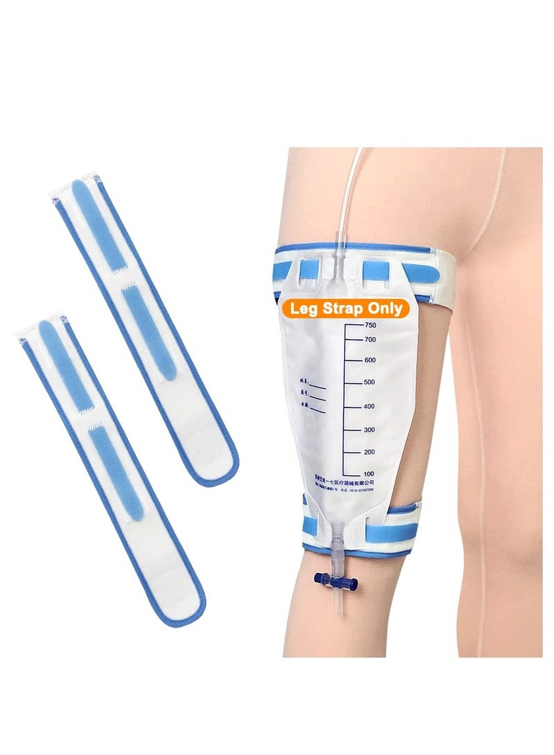 Catheter Leg Bag Holder – Foley Catheter Stabilization Device – Urine Drainage Bag Support – Fix Straps with Soft Elastic Fabric – Anti Slip – Urinary Catheter Holder for Men & Women – Medical Catheter Accessories – Pack of 2 - Image 1