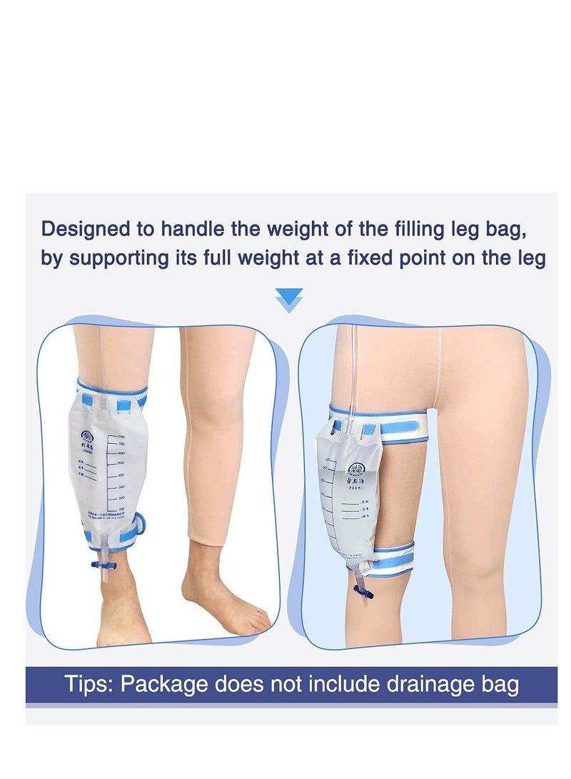 Catheter Leg Bag Holder – Foley Catheter Stabilization Device – Urine Drainage Bag Support – Fix Straps with Soft Elastic Fabric – Anti Slip – Urinary Catheter Holder for Men & Women – Medical Catheter Accessories – Pack of 2 - Image 3