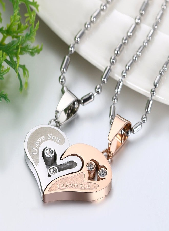 Cupimatch 2PCS Couple Necklace Best Friend Friendship Matching Necklaces for BFF Gifts Him Her Couple - Image 4