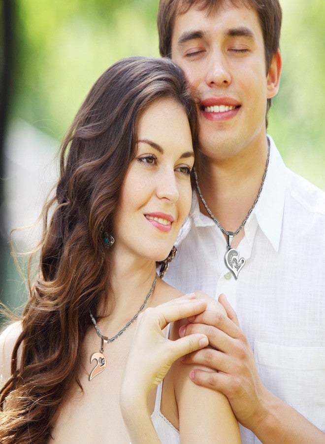 Cupimatch 2PCS Couple Necklace Best Friend Friendship Matching Necklaces for BFF Gifts Him Her Couple - Image 2