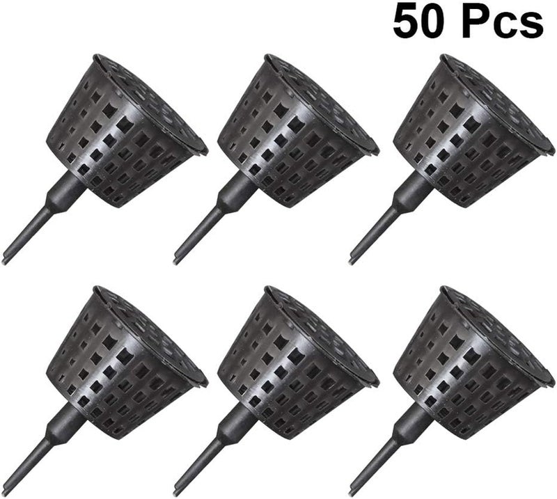 woobles 50pcs Fertilizer Baskets for Garden Flower Osmocote Plant Pot Potted Holder S 4X3CM Black 50pcs - Image 2