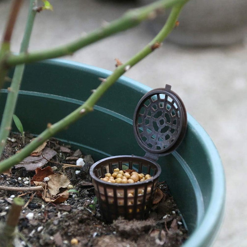 woobles 50pcs Fertilizer Baskets for Garden Flower Osmocote Plant Pot Potted Holder S 4X3CM Black 50pcs - Image 5