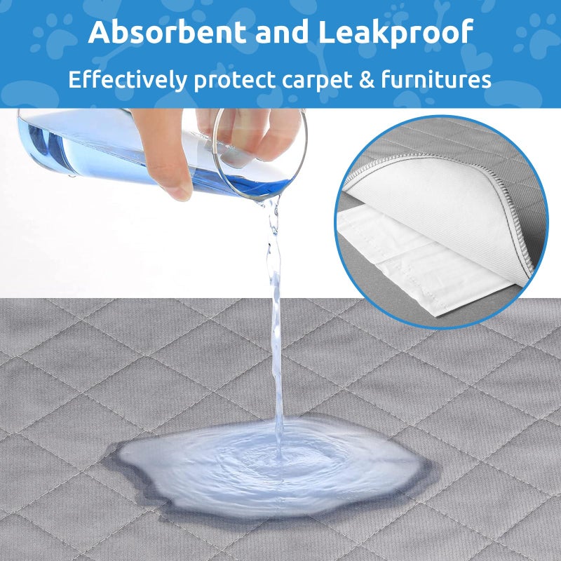 CoolShields Washable Reusable Dog Pee Pads, 34"x52" Absorbent & Waterproof Puppy Training Pad for Crate, Playpen & Carpet, Large Potty Pads for Dogs, Cats & Small Pets - Image 2