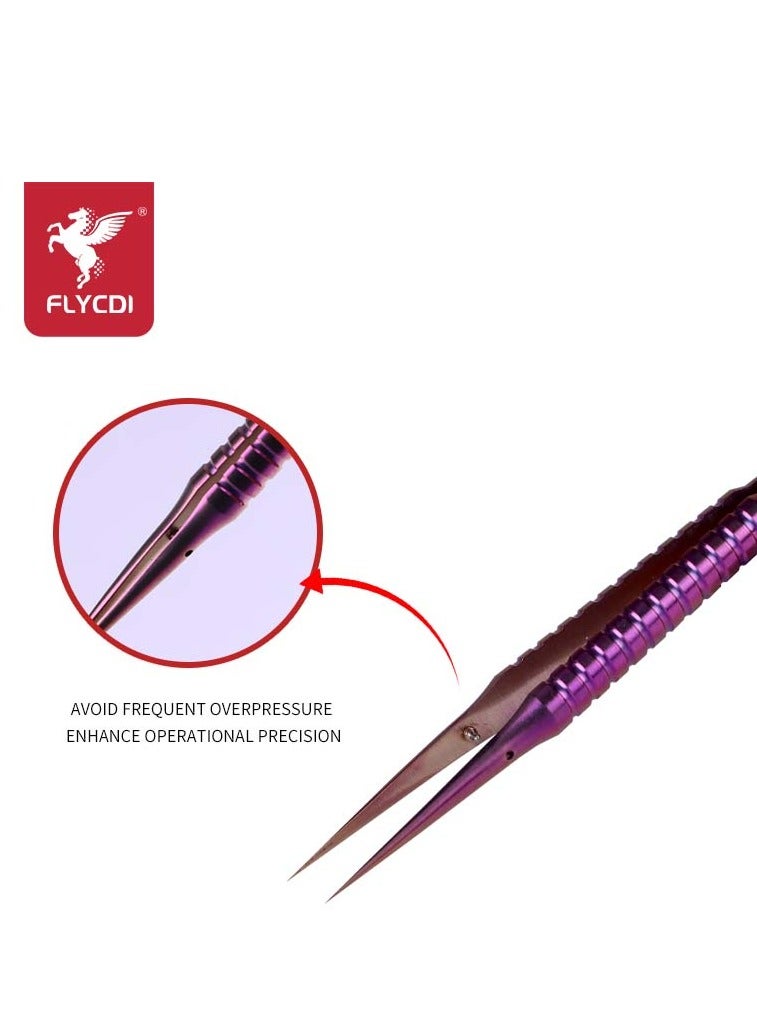 flycdi High-Precision Titanium Alloy Straight Tip Jumper Tweezers - Image 4