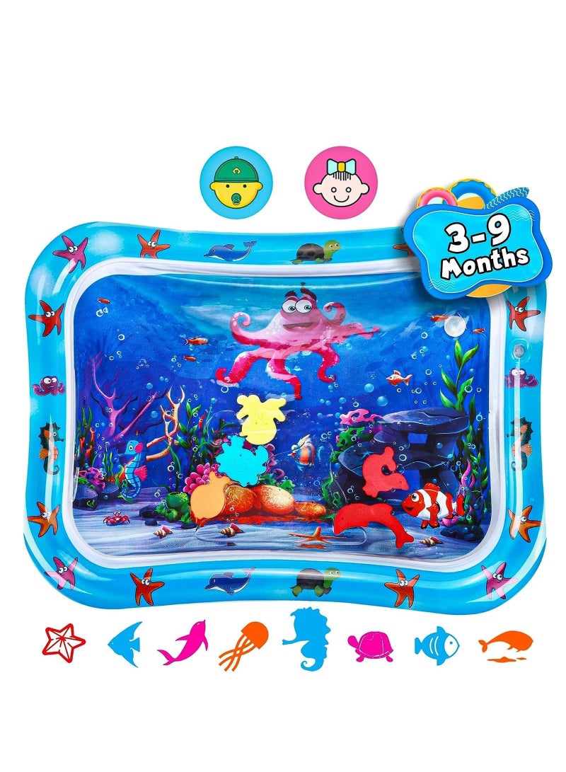 Raxoom Inflatable Tummy Time Water Mat Baby – Infant and Toddler Play Sensory Toys for Early Development Activities | Age 3 to 12 Months - Image 1
