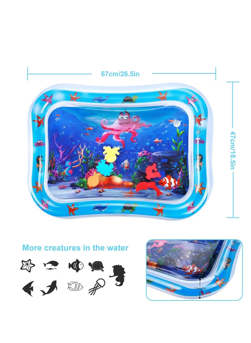Raxoom Inflatable Tummy Time Water Mat Baby – Infant and Toddler Play Sensory Toys for Early Development Activities | Age 3 to 12 Months - Image 2