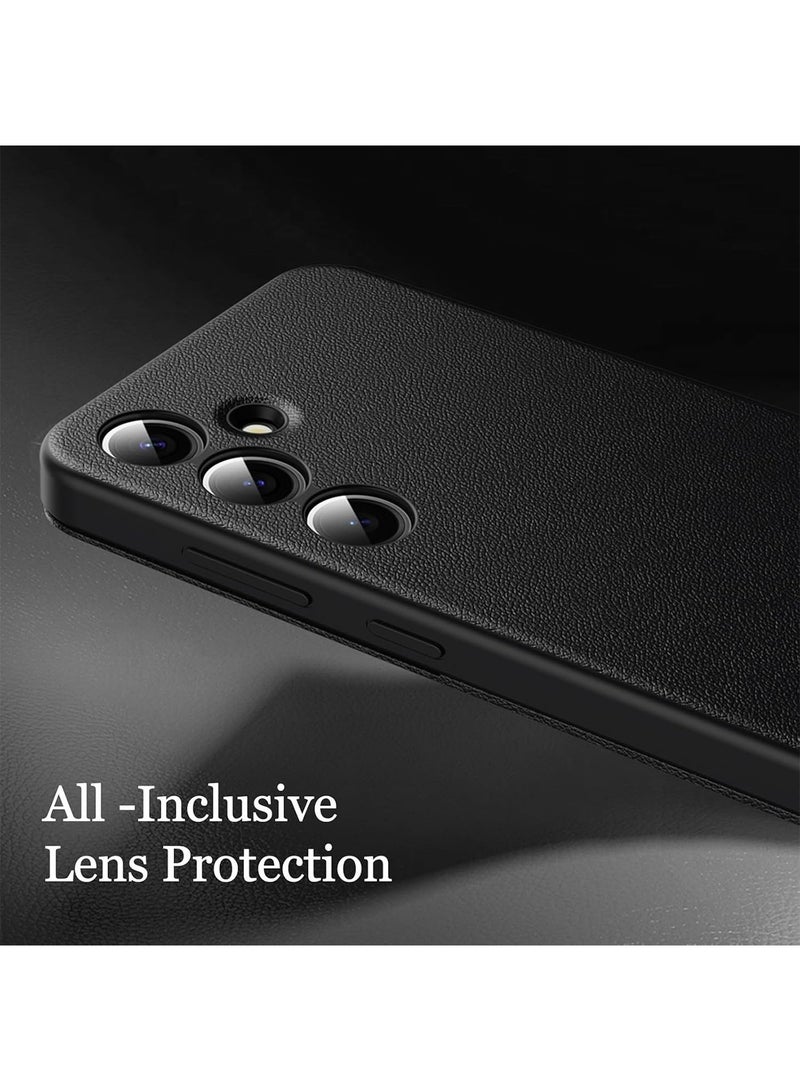 اووكاي جراب ذكي من الجلد الصناعي لهاتف Samsung Galaxy S25 Ultra خفيف الوزن مع جراب Smart View فاخر للأعمال لهاتف S25 Ultra (أسود) - Image 4