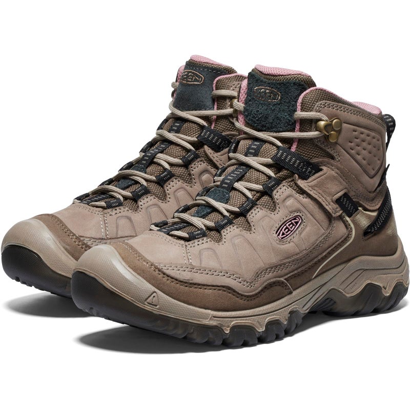 KEEN Women's Targhee 4 Mid Height Durable Comfortable Waterproof Hiking Boots, Brindle/Nostalgia Rose, 10 - Image 5
