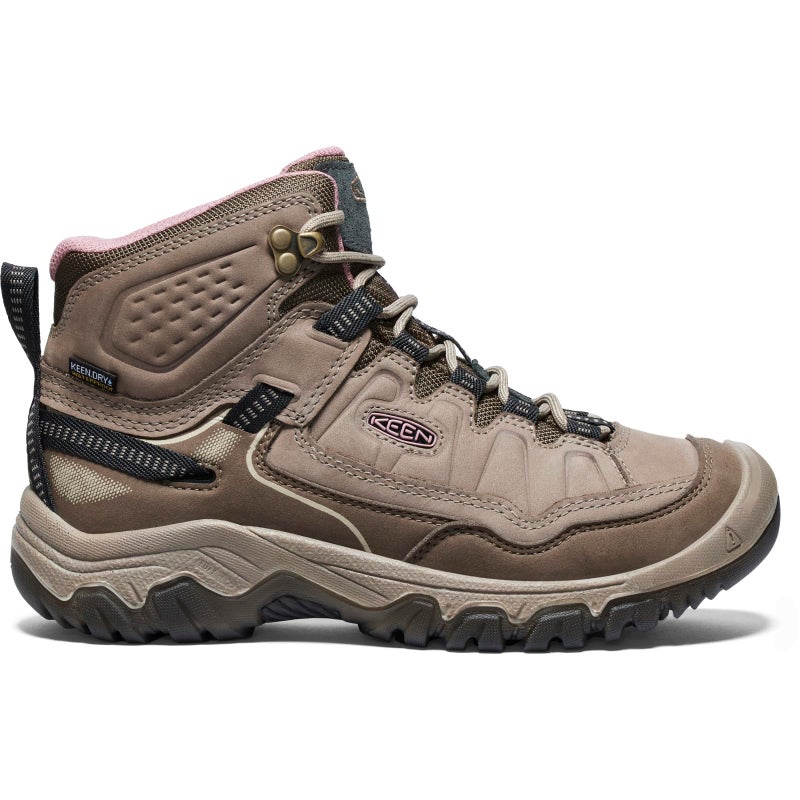 KEEN Women's Targhee 4 Mid Height Durable Comfortable Waterproof Hiking Boots, Brindle/Nostalgia Rose, 10 - Image 3