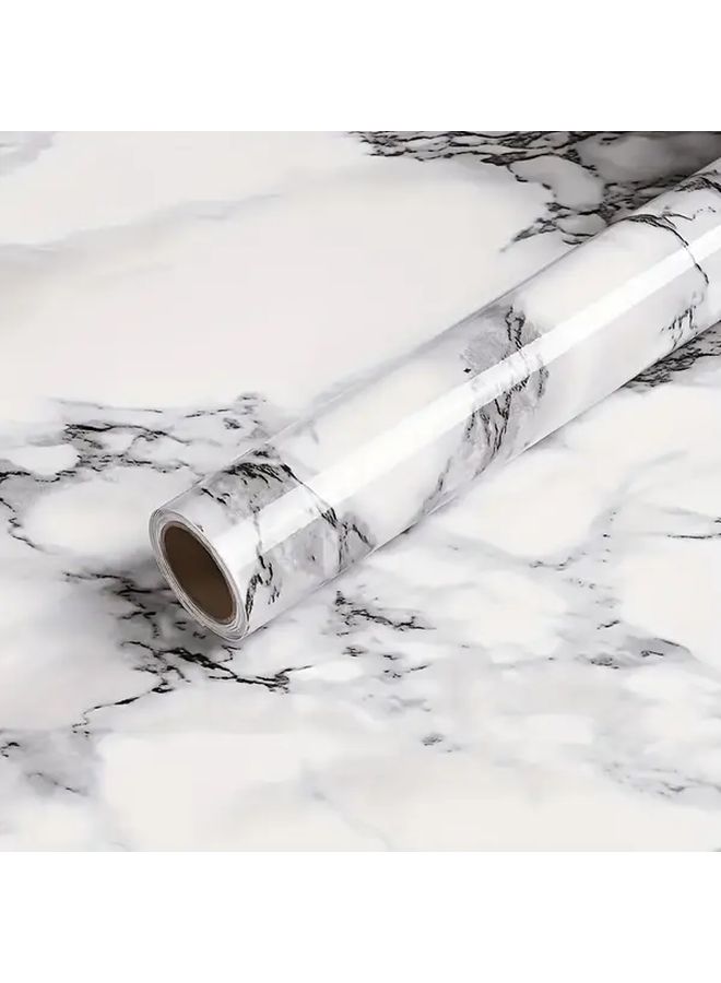 Self Adhesive Waterproof Vinyl Wallpaper Marble Pattern 393 7 Inch Long Easy Clean Bathroom Kitchen - Image 1
