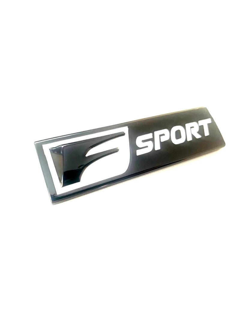 شعار F-Sport أسود لامع لرفرف صندوق السيارة - Image 2