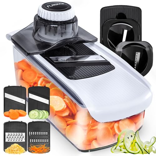 Fullstar Mandoline Slicer Spiralizer Vegetable Slicer - 6 in 1 Food Slicer Vegetable Spiralizer - Potato Slicer Zoodle Maker Veggie Spiralizer - Slicers for Fruits and Vegetables Onion Slicer BPA Free - Image 1