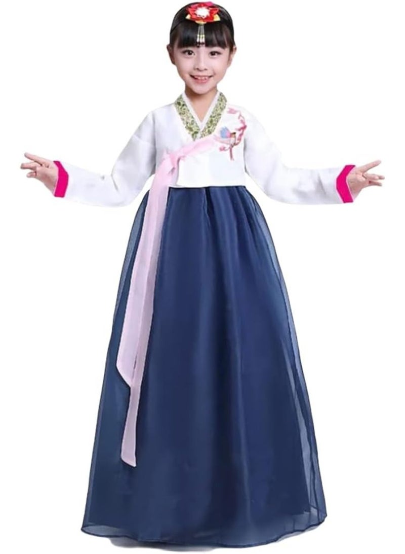 Loquat Girl Hanbok Dance Dress Korea Traditional Dress Cosplay Outfit National Costume Kids Dance Performance Wear - Image 1