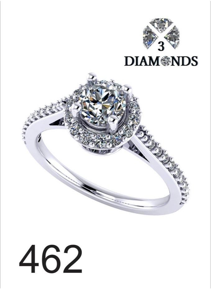 3Diamonds - Ring For Women platinum Plated-silver - Image 1