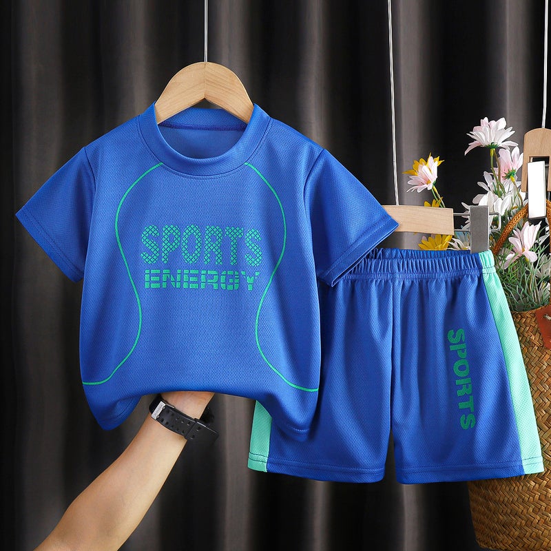 Kids Quick-Dry Sportswear Set C36 blue