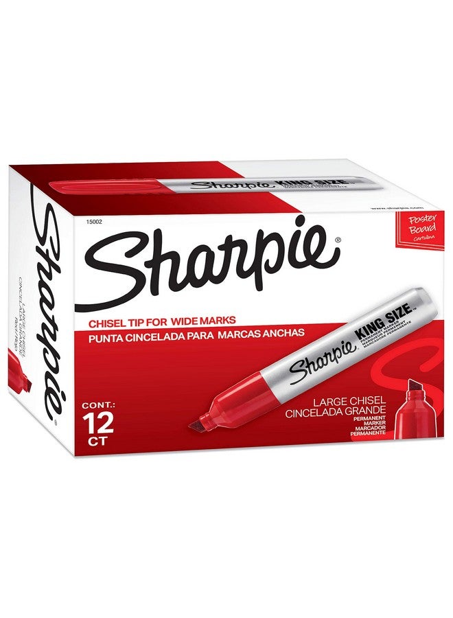 Sharpie Box Of 12 Pro King Size Chisel Tip Permanent Markers  - Image 1