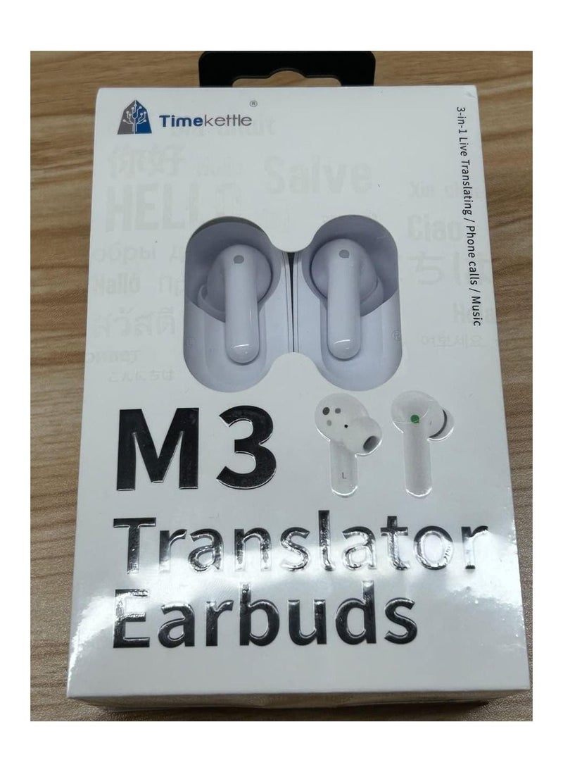 Timekettle - Timekettle M3 Translation Device, Two-Way Translator Headphones with App for 40 Languages & 93 Dialects Online & Offline Language Translator for Expats on Travel, Compatible with iOS & Android - Image 1