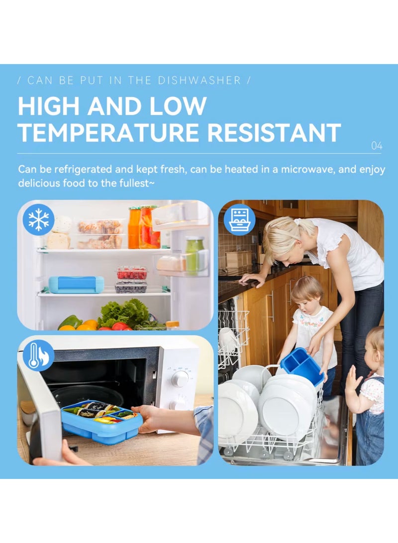 Snack attack صندوق غداء الأطفال سناك أتاك صاروخ الفضاء – صندوق بنتو قابل للتحويل 3 أو 5 أقسام مقاوم للتسرب من الفولاذ المقاوم للصدأ – خالي من BPA مع ختم سيليكون – حاوية غمس إضافية – تصميم ممتع للفضاء الخارجي - Image 4