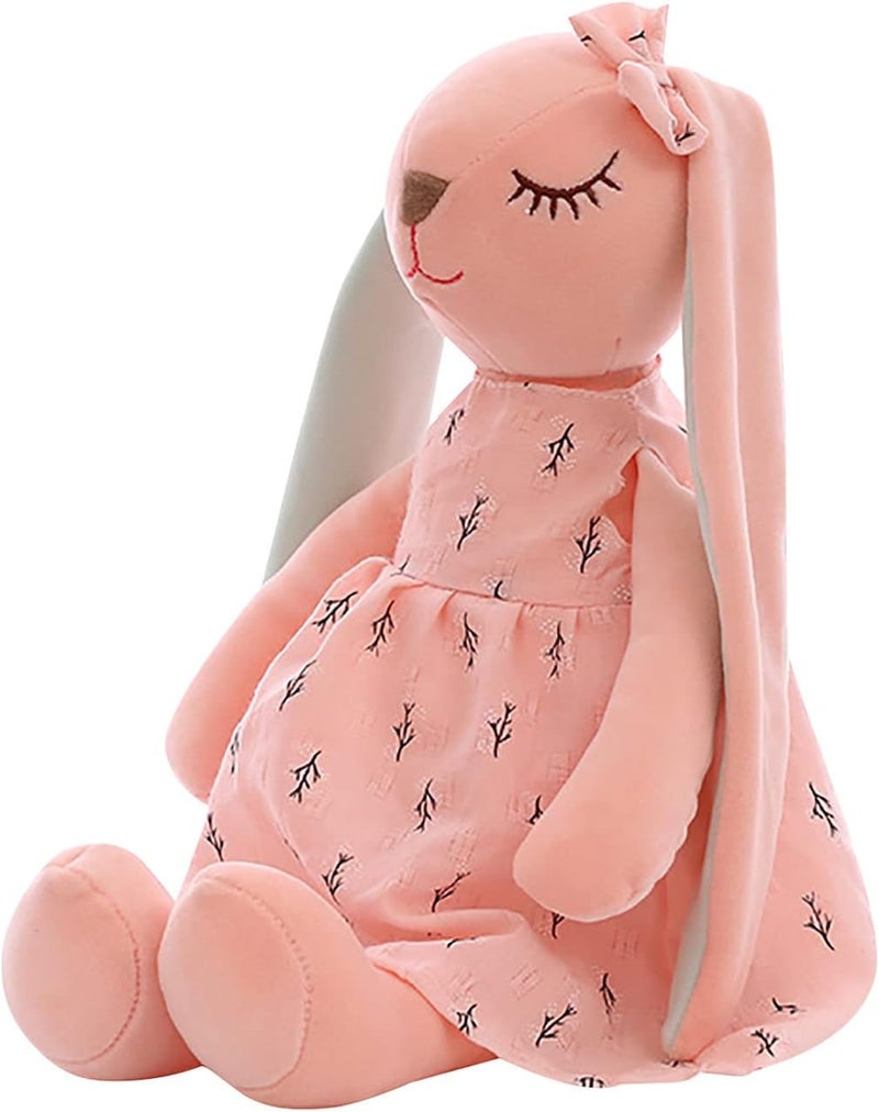 comfrt Easter Decorations Easter Bunny Stuffed Animal, 22Inchs Long Ear Bunny Rabbit Easter Cartoon Toy Dolls, Cute Easter Bunny Plush, Holiday & Birthday Party Gifts for Kids Boys Girls (Pink/22Inch) - Image 1