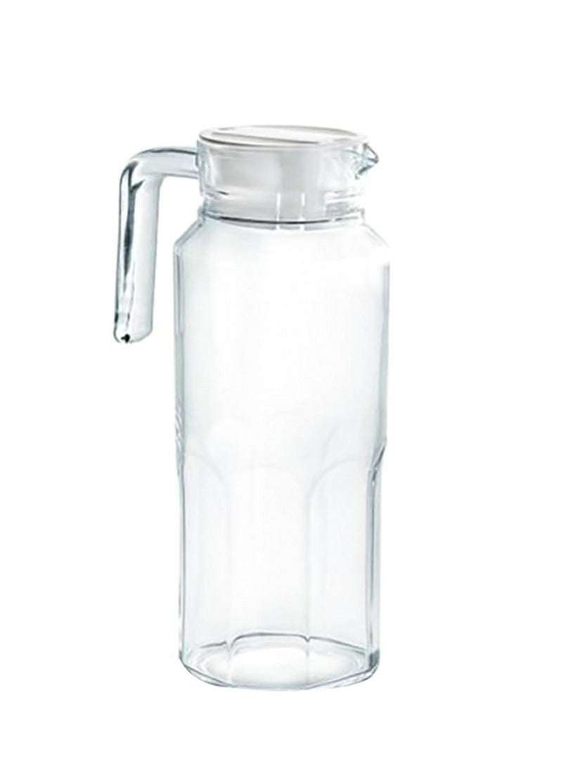 لومينارك إبريق زجاجي للثلاجة متين من تاف بغطاء شفاف سعة 1.3 لتر - Image 1